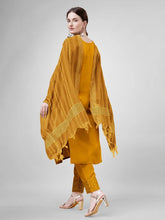 Women Kurta Pant Dupatta Set-1111Yellow